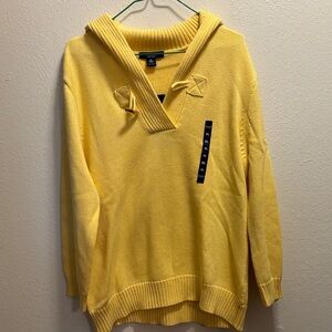 Chaps Light Yellow Knit Sweater new with tags